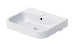 DURAVIT - Happy D.2 Umyvadlo 60x51 cm, s přepadem, otvor pro baterii, bílá (2318600027)
