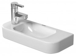 DURAVIT - Happy D.2 Umývátko 50x22 cm, bez přepadu, s otvorem pro baterii vlevo, bílá (0711500009)
