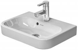 DURAVIT - Happy D.2 Umývátko 50x36 cm, s přepadem, s otvorem pro baterii, s WonderGliss, bílá (07105000001)