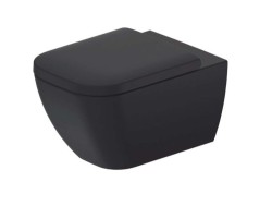 DURAVIT - Happy D.2 Závěsné WC, Rimless, matný antracit (222209AD00)