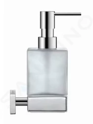 DURAVIT - Karree Dávkovač mýdla s držákem, chrom/mléčné sklo (0099541000)