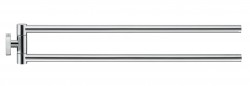 DURAVIT - Karree Držák ručníků dvojitý otočný, délka 45 cm, chrom (0099581000)