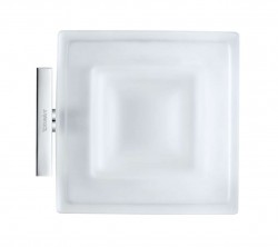 DURAVIT - Karree Mýdlenka s držákem, chrom/mléčné sklo (0099521000)