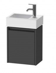 DURAVIT - Ketho.2 Umyvadlová skříňka 44x36x24 cm, 1 dvířka, panty vlevo, grafit mat (K25071L49490000)