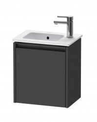 DURAVIT - Ketho.2 Umyvadlová skříňka 44x41x29 cm, 1 dvířka, panty vlevo, grafit mat (K25060L49490000)