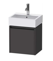DURAVIT - Ketho.2 Umyvadlová skříňka 44x43x34 cm, 1 dvířka, panty vlevo, grafit mat (K25070L49490000)