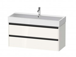 DURAVIT - Ketho.2 Umyvadlová skříňka 55x118x46 cm, 2 zásuvky, lesklá bílá (K25279022220000)