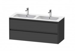 DURAVIT - Ketho.2 Umyvadlová skříňka 55x128x48 cm, 2 zásuvky, grafit mat (K25266049490000)