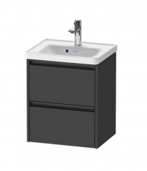 DURAVIT - Ketho.2 Umyvadlová skříňka 55x48x38 cm, 2 zásuvky, grafit mat (K25280049490000)