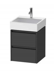 DURAVIT - Ketho.2 Umyvadlová skříňka 55x48x46 cm, 2 zásuvky, grafit mat (K25274049490000)