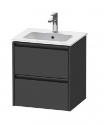 DURAVIT - Ketho.2 Umyvadlová skříňka 55x51x42 cm, 2 zásuvky, grafit mat (K25261049490000)