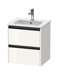 DURAVIT - Ketho.2 Umyvadlová skříňka 55x51x42 cm, 2 zásuvky, lesklá bílá (K25261022220000)