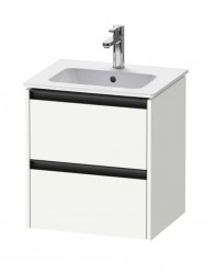 DURAVIT - Ketho.2 Umyvadlová skříňka 55x51x42 cm, 2 zásuvky, matná bílá (K25261018180000)