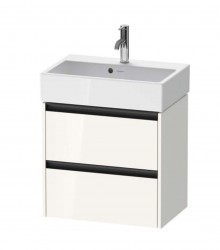 DURAVIT - Ketho.2 Umyvadlová skříňka 55x58x39 cm, 2 zásuvky, lesklá bílá (K25273022220000)