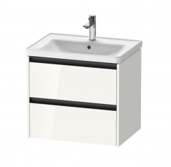 DURAVIT - Ketho.2 Umyvadlová skříňka 55x63x46 cm, 2 zásuvky, lesklá bílá (K25282022220000)