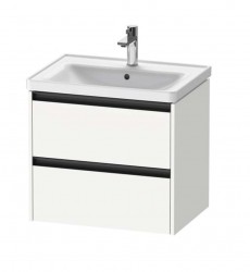 DURAVIT - Ketho.2 Umyvadlová skříňka 55x63x46 cm, 2 zásuvky, matná bílá (K25282018180000)