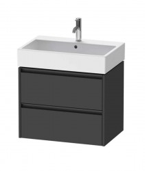 DURAVIT - Ketho.2 Umyvadlová skříňka 55x68x46 cm, 2 zásuvky, grafit mat (K25276049490000)
