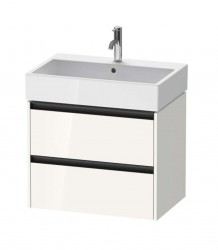 DURAVIT - Ketho.2 Umyvadlová skříňka 55x68x46 cm, 2 zásuvky, lesklá bílá (K25276022220000)