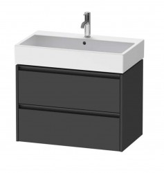 DURAVIT - Ketho.2 Umyvadlová skříňka 55x78x46 cm, 2 zásuvky, grafit mat (K25277049490000)