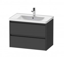 DURAVIT - Ketho.2 Umyvadlová skříňka 55x78x46 cm, 2 zásuvky, grafit mat (K25283049490000)