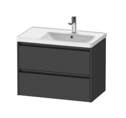 DURAVIT - Ketho.2 Umyvadlová skříňka 55x78x46 cm, 2 zásuvky, grafit mat (K25286049490000)