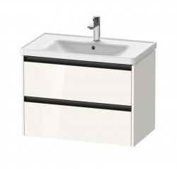 DURAVIT - Ketho.2 Umyvadlová skříňka 55x78x46 cm, 2 zásuvky, lesklá bílá (K25283022220000)