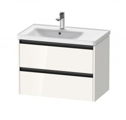 DURAVIT - Ketho.2 Umyvadlová skříňka 55x78x46 cm, 2 zásuvky, lesklá bílá (K25285022220000)