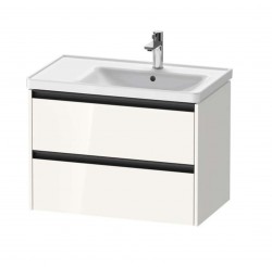 DURAVIT - Ketho.2 Umyvadlová skříňka 55x78x46 cm, 2 zásuvky, lesklá bílá (K25286022220000)