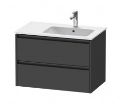DURAVIT - Ketho.2 Umyvadlová skříňka 55x81x48 cm, 2 zásuvky, grafit mat (K25268049490000)