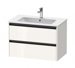 DURAVIT - Ketho.2 Umyvadlová skříňka 55x81x48 cm, 2 zásuvky, lesklá bílá (K25263022220000)