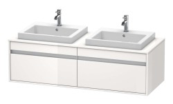 DURAVIT - Ketho Umyvadlová skříňka 43x140x55 cm, 2 zásuvky, lesklá bílá (KT6797B2222)