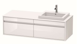 DURAVIT - Ketho Umyvadlová skříňka 43x140x55 cm, pravá, 2 zásuvky, lesklá bílá (KT6797R2222)