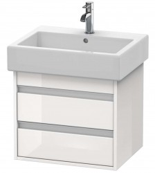 DURAVIT - Ketho Umyvadlová skříňka 48x55x44 cm, 2 zásuvky, lesklá bílá (KT663602222)