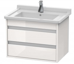 DURAVIT - Ketho Umyvadlová skříňka 48x65x46 cm, 2 zásuvky, lesklá bílá (KT664302222)