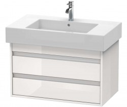 DURAVIT - Ketho Umyvadlová skříňka 48x80x46 cm, 2 zásuvky, lesklá bílá (KT664002222)