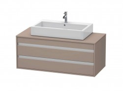 DURAVIT - Ketho Umyvadlová skříňka 50x120x55 cm, 2 zásuvky, Basalt Matt (KT665604343)