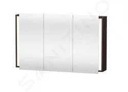 DURAVIT - Ketho Zrcadlová skříňka 120x75x18 cm, 3 dvířka, tmavý kaštan (KT753305353)