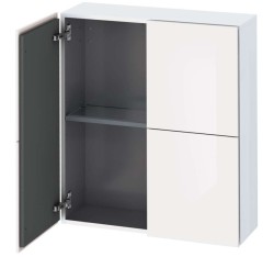 DURAVIT - L-Cube Skříňka 80x70x24 cm, 2 dvířka, lesklá bílá (LC116702222)