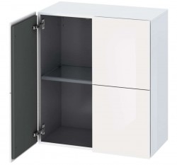 DURAVIT - L-Cube Skříňka 80x70x36 cm, 2 dvířka, lesklá bílá (LC117702222)