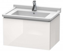 DURAVIT - L-Cube Umyvadlová skříňka 41x67x47 cm, 1 zásuvka, lesklá bílá (LC616402222)