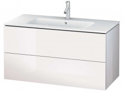DURAVIT - L-Cube Umyvadlová skříňka 55x102x48 cm, 2 zásuvky, lesklá bílá (LC624202222)