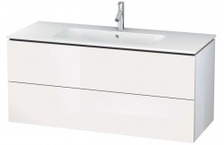 DURAVIT - L-Cube Umyvadlová skříňka 55x122x48 cm, 2 zásuvky, lesklá bílá (LC624302222)