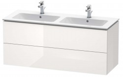 DURAVIT - L-Cube Umyvadlová skříňka 55x129x48 cm, 2 zásuvky, lesklá bílá (LC625802222)