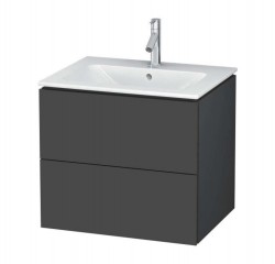 DURAVIT - L-Cube Umyvadlová skříňka 55x62x48 cm, 2 zásuvky, grafit mat (LC624004949)