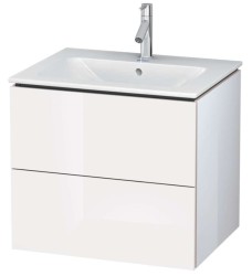 DURAVIT - L-Cube Umyvadlová skříňka 55x62x48 cm, 2 zásuvky, lesklá bílá (LC624002222)