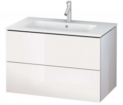DURAVIT - L-Cube Umyvadlová skříňka 55x82x48 cm, 2 zásuvky, lesklá bílá (LC624102222)