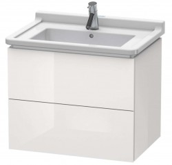 DURAVIT - L-Cube Umyvadlová skříňka 56x67x47 cm, 2 zásuvky, lesklá bílá (LC626402222)