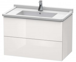 DURAVIT - L-Cube Umyvadlová skříňka 56x82x47 cm, 2 zásuvky, lesklá bílá (LC626502222)