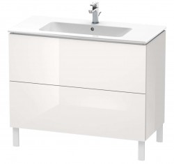 DURAVIT - L-Cube Umyvadlová skříňka 86x102x48 cm, 2 zásuvky, lesklá bílá (LC662702222)