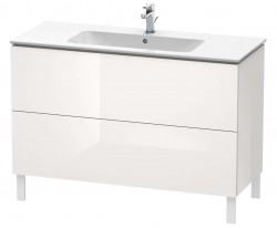 DURAVIT - L-Cube Umyvadlová skříňka 86x122x48 cm, 2 zásuvky, lesklá bílá (LC662802222)
